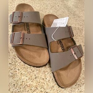 Birkenstock Arizona Nubuck Leather Sandals Women’s 38 = 7.5 US $135 *NWT*